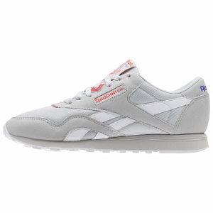 Reebok Classic Nylon Turnschuhe Damen - Grau/Rosa - DE 672-SYB